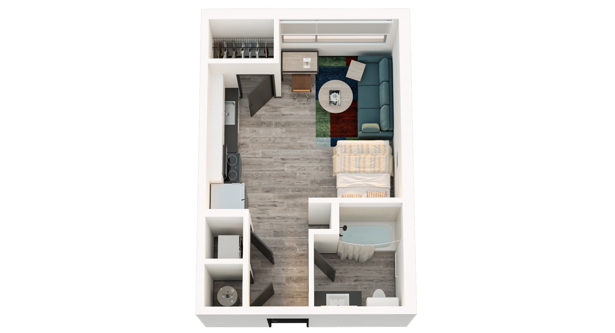 Unit type A1 — furnished plan