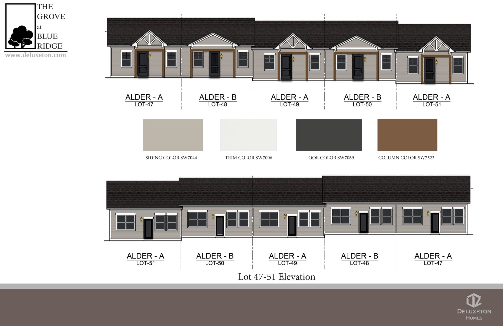 Alder cottages — streetscape & materials