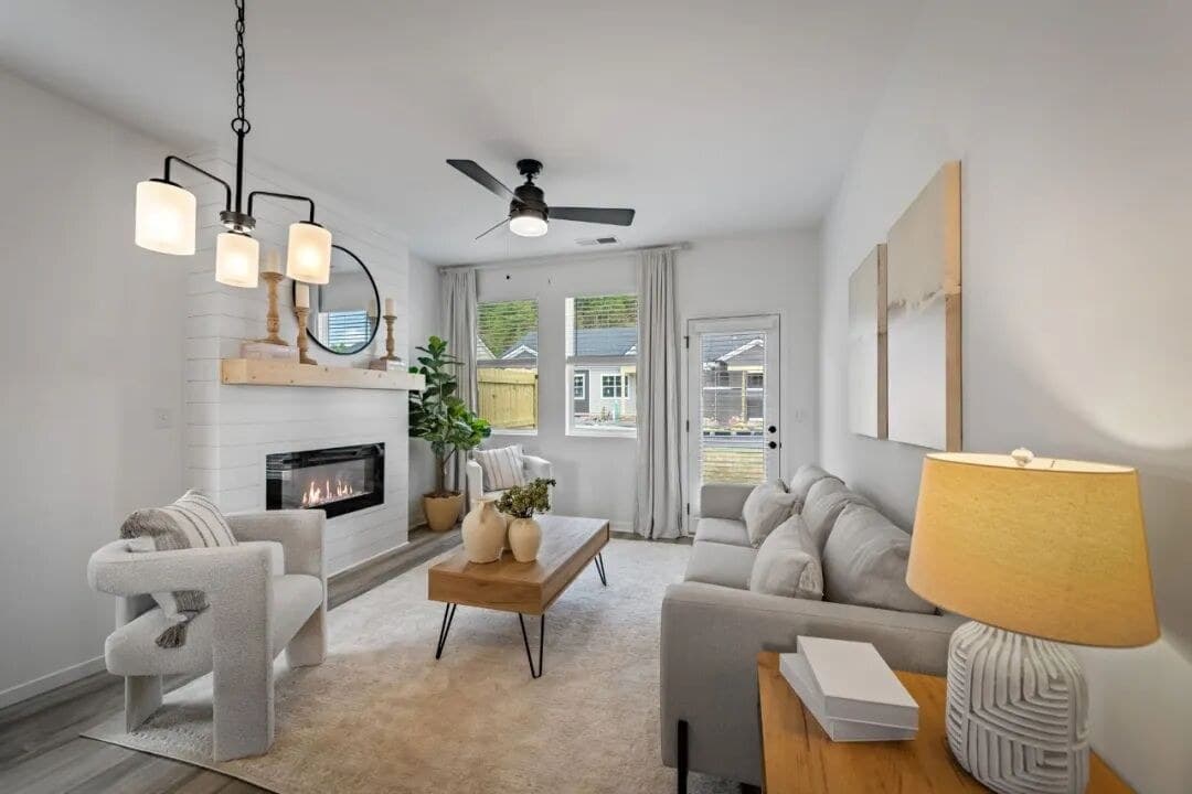 Living room — completed home