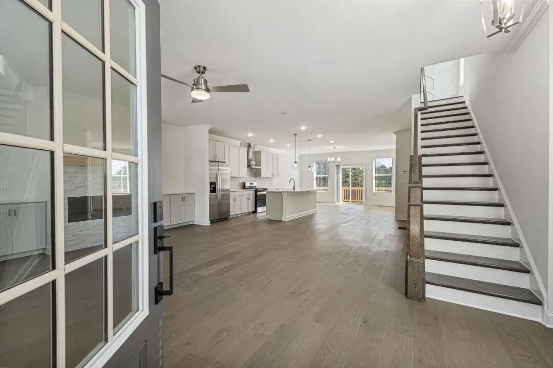 Open living & stair
